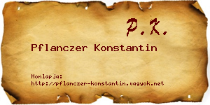 Pflanczer Konstantin névjegykártya